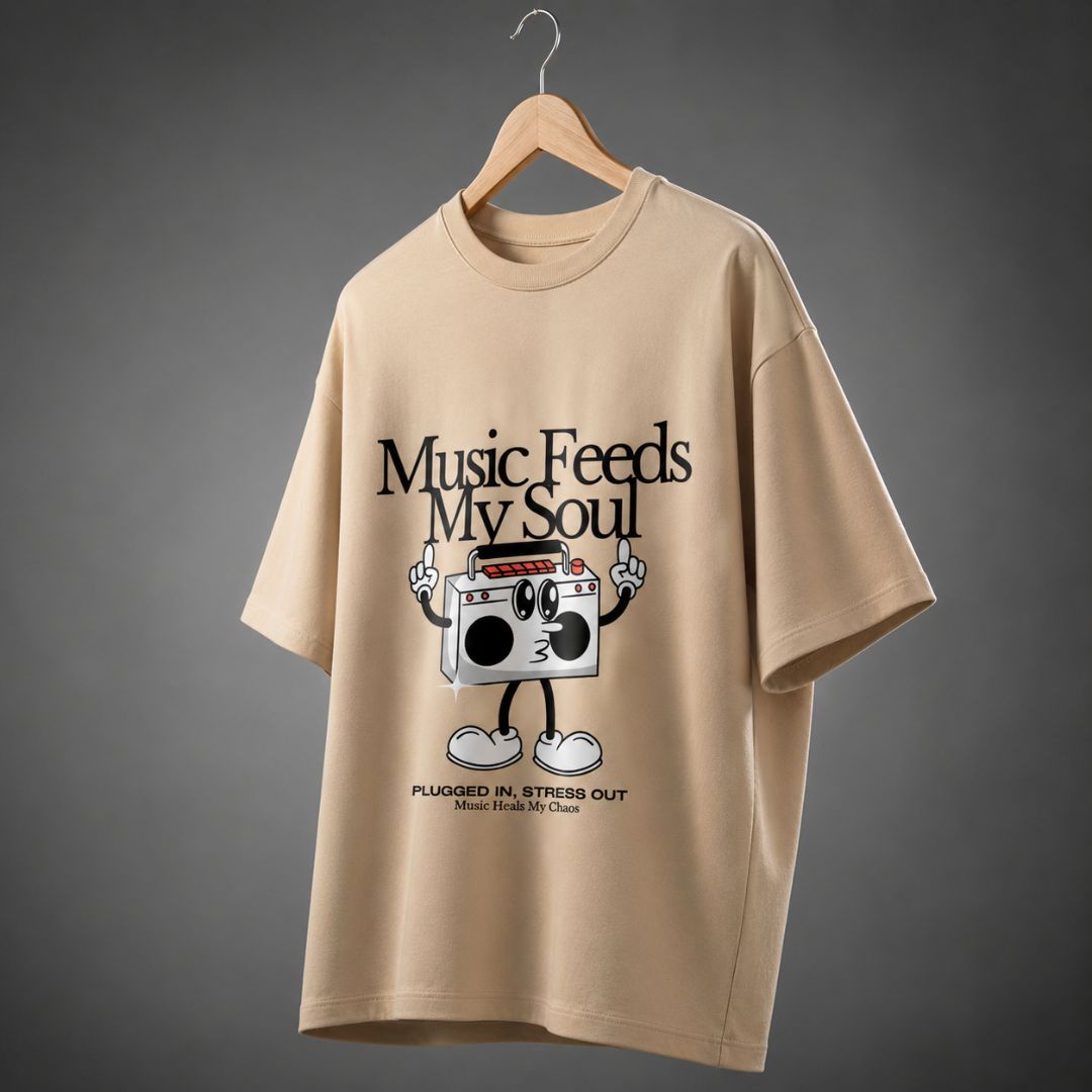 Music Feeds My Soul Oversized Unisex