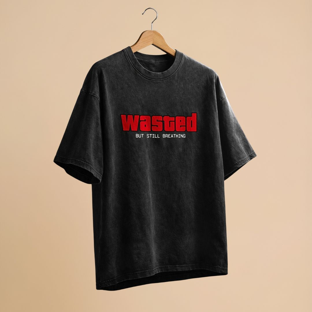 Wasted Acid Wash Oversized T-Shirt