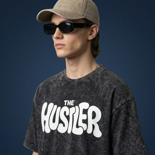 The Hustler Oversized Acid Wash T-Shirt