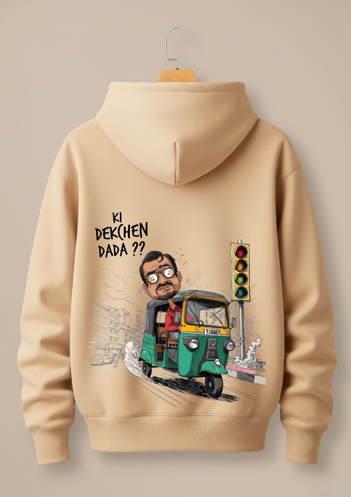 Cotton Fleece Hoodie Kolkata Street Vibes Edition