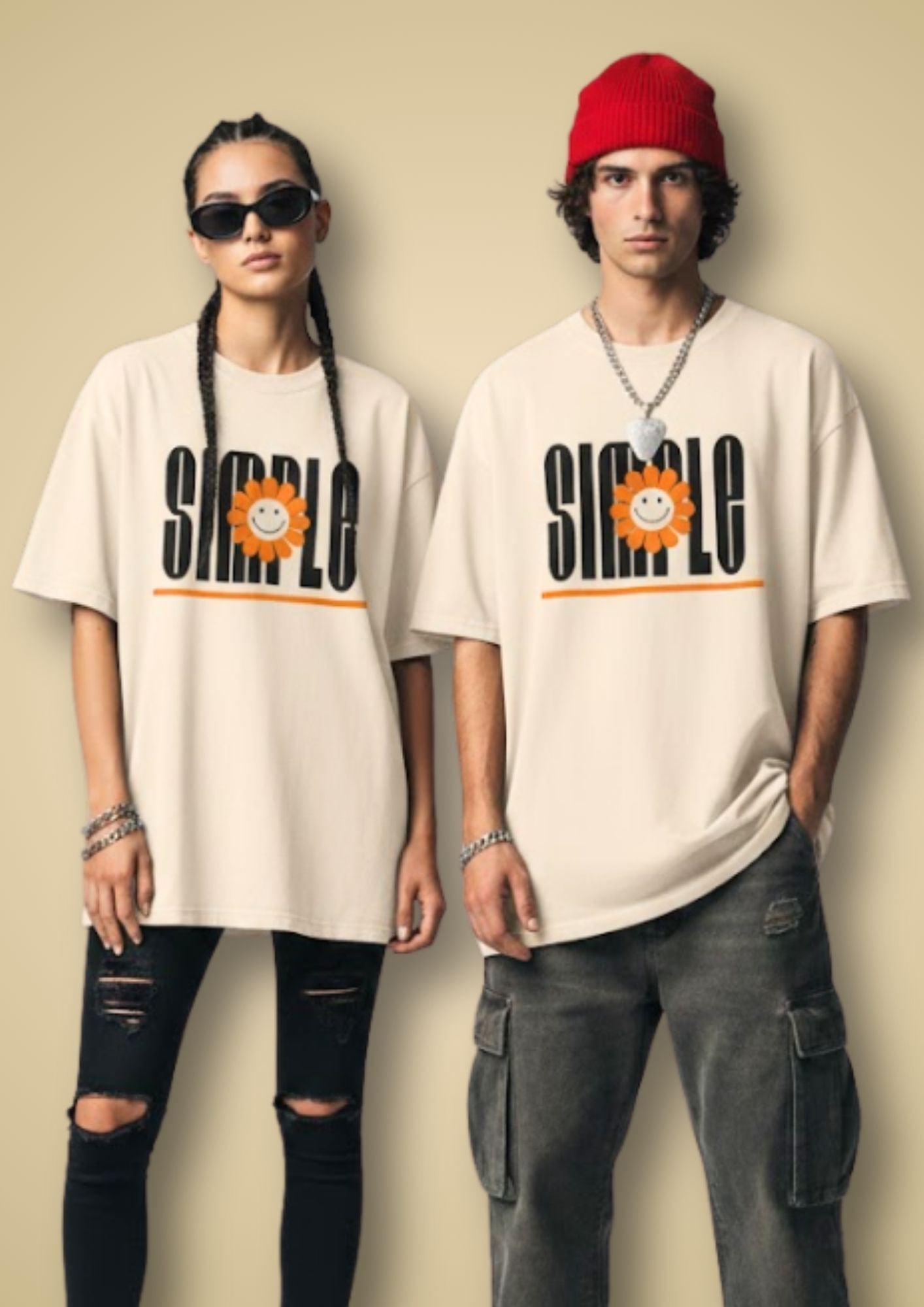 Minimal Front Oversized T-Shirt