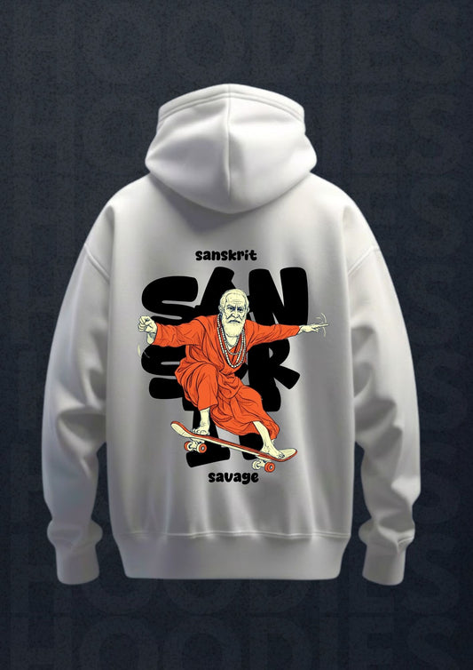Sanskrit Savage Hoodie – Mystic Streetwear Edition