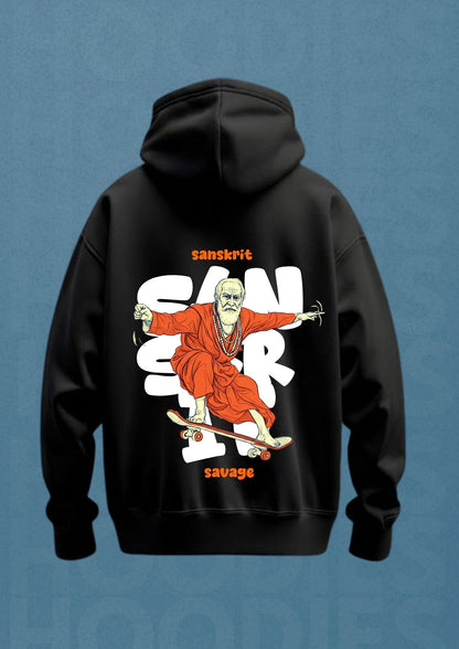 Sanskrit Savage Hoodie – Mystic Streetwear Edition