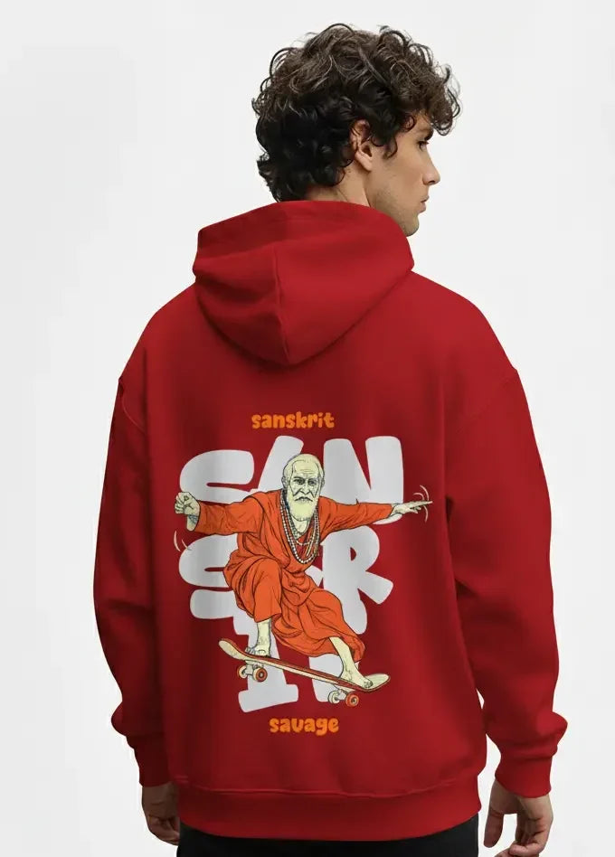Sanskrit Savage Hoodie – Mystic Streetwear Edition