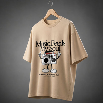Music Feeds My Soul Oversized Unisex