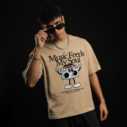 Music Feeds My Soul Oversized Unisex