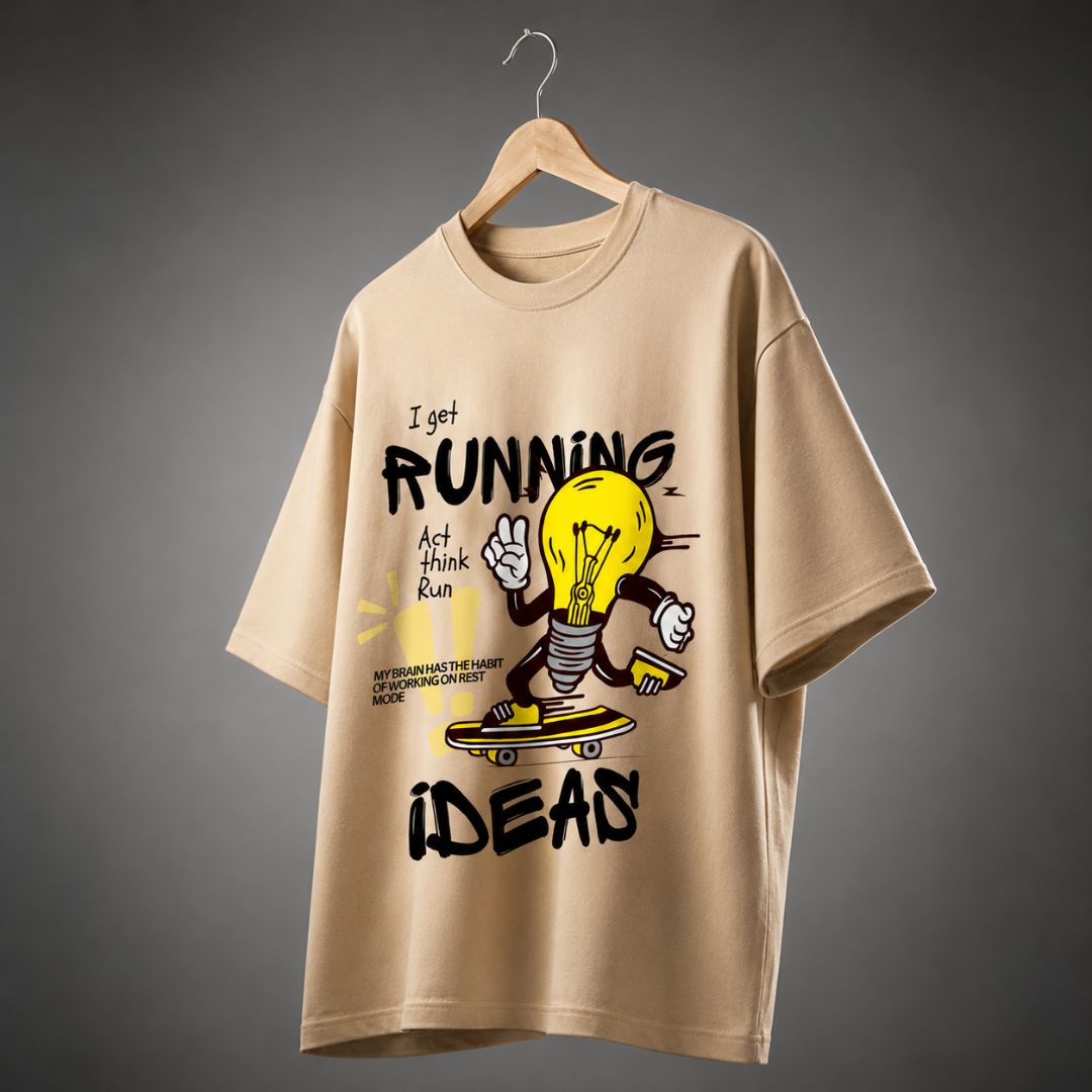 Funny Ideas Oversized Graphic Tee