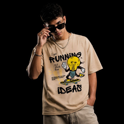Funny Ideas Oversized Graphic Tee