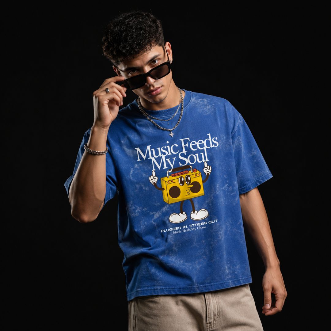 Music Feeds My Soul Oversized Tee