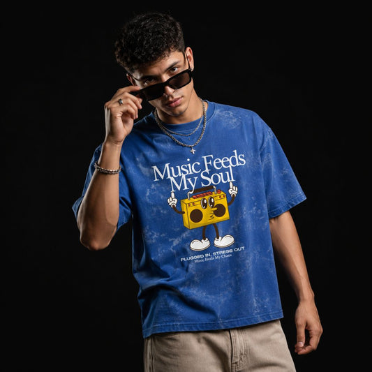 Music Feeds My Soul Oversized Tee