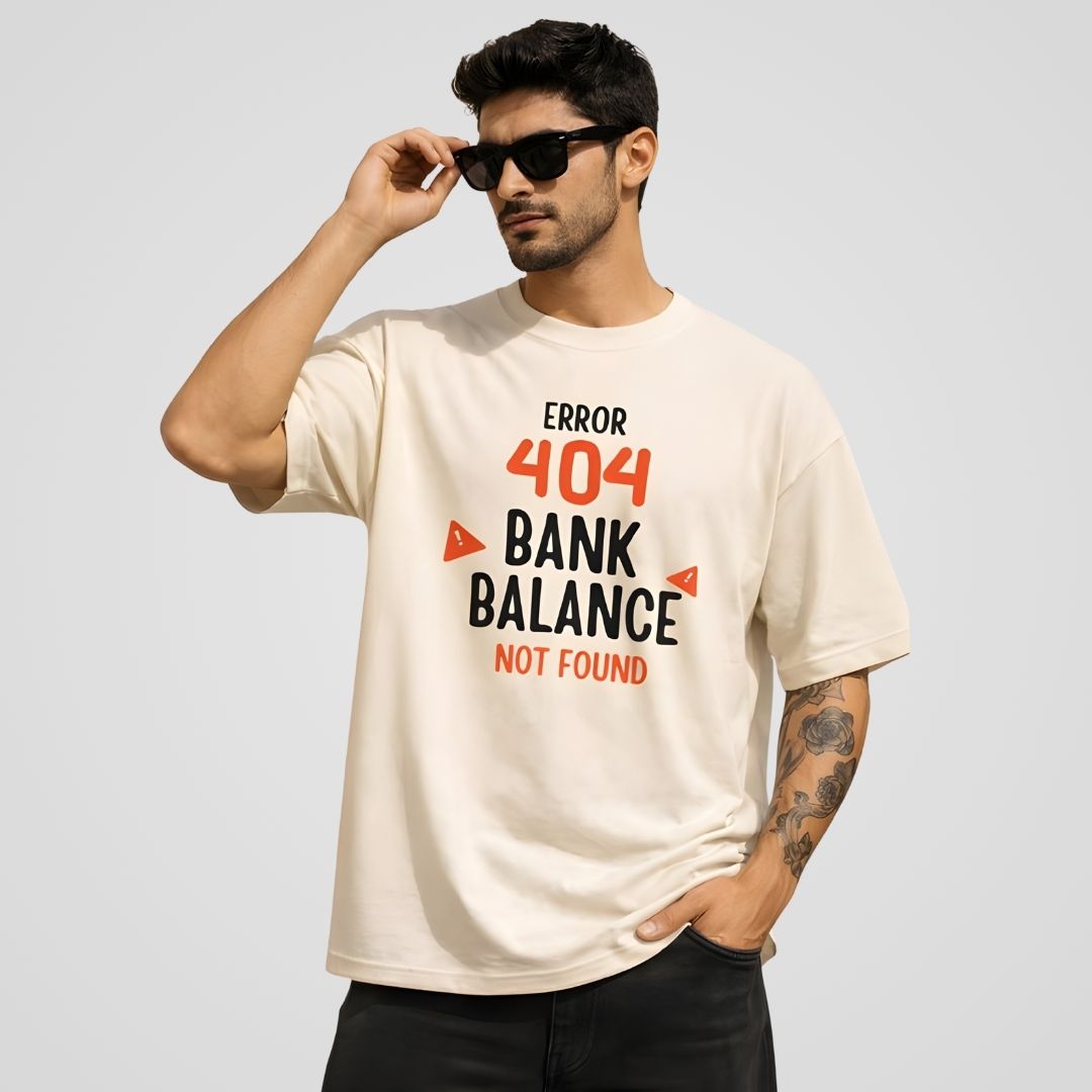 Error 404 Bank Balance Oversized T-Shirt