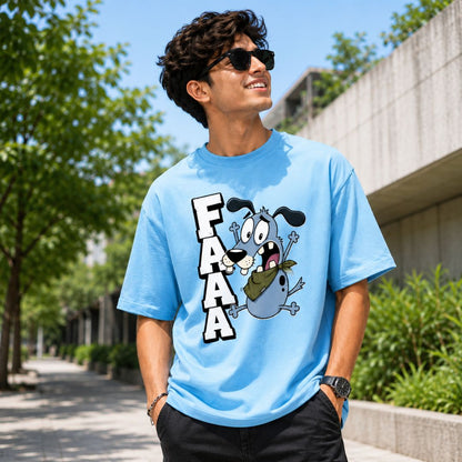 FAAA Cartoon Graphic Unisex Oversized Tee