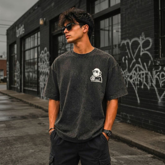 Overthinkers Black Acid Wash