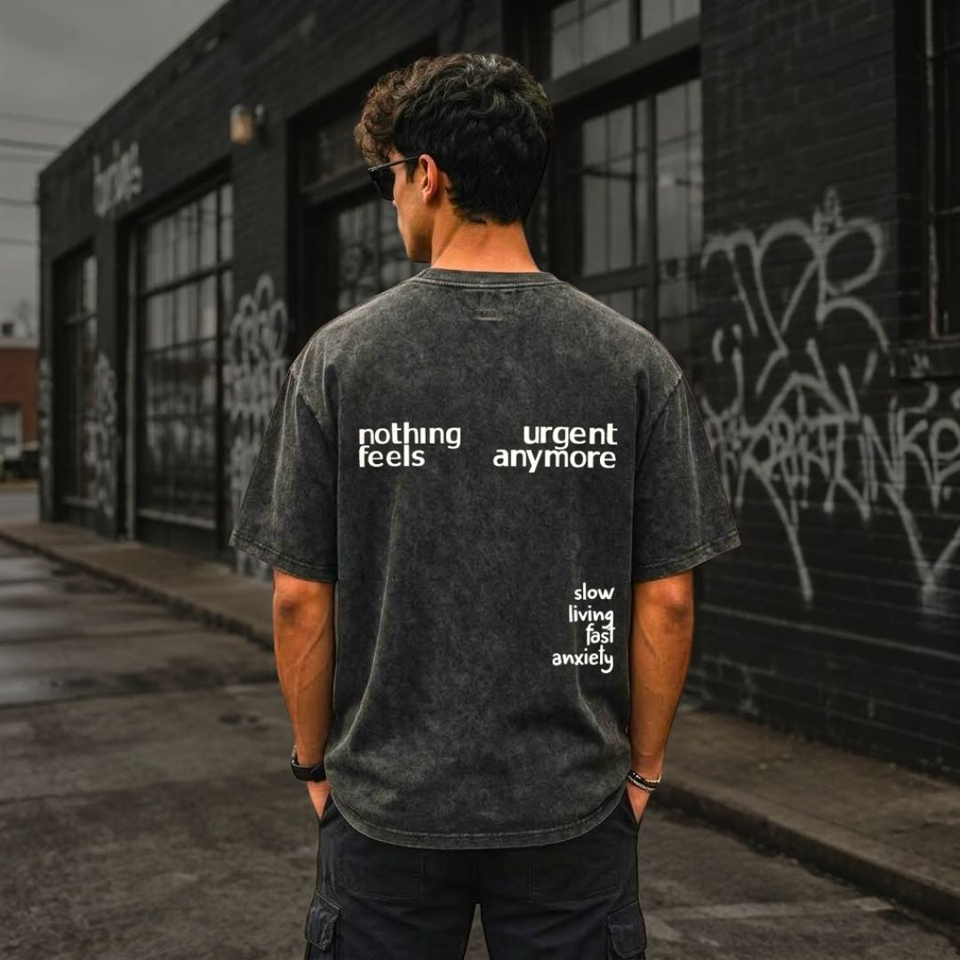 Overthinkers Black Acid Wash