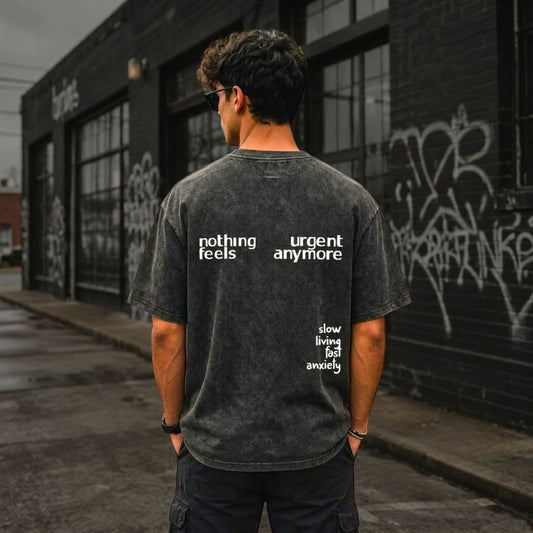 Overthinkers Black Acid Wash