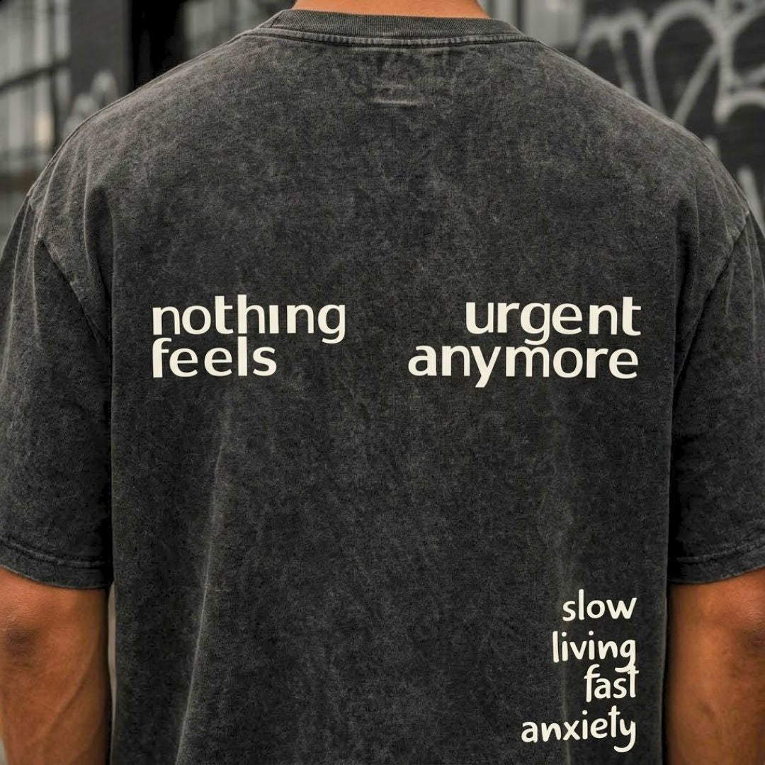 Overthinkers Black Acid Wash