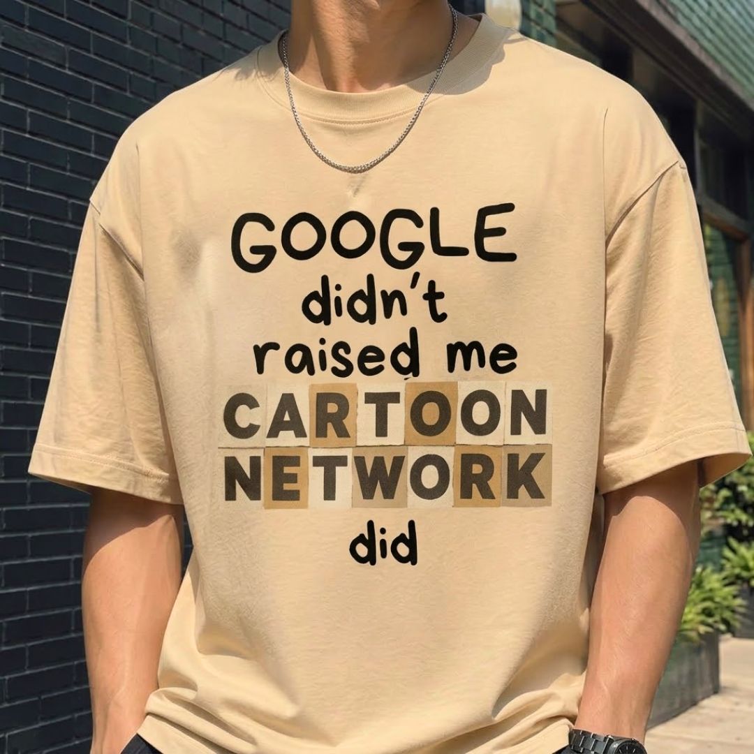 Google Didn't Raise Me Oversized Cotton T-Shirt
