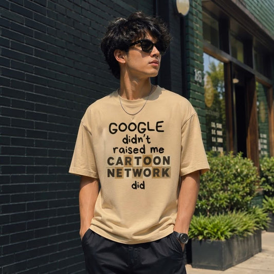 Google Didn't Raise Me Oversized Cotton T-Shirt