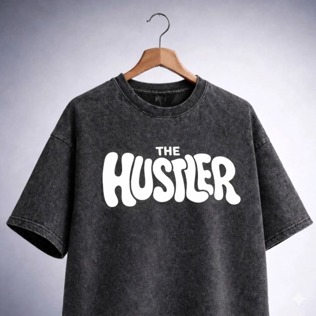 The Hustler Oversized Acid Wash T-Shirt
