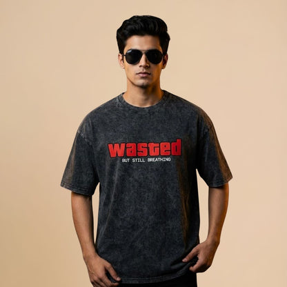 Wasted Acid Wash Oversized T-Shirt