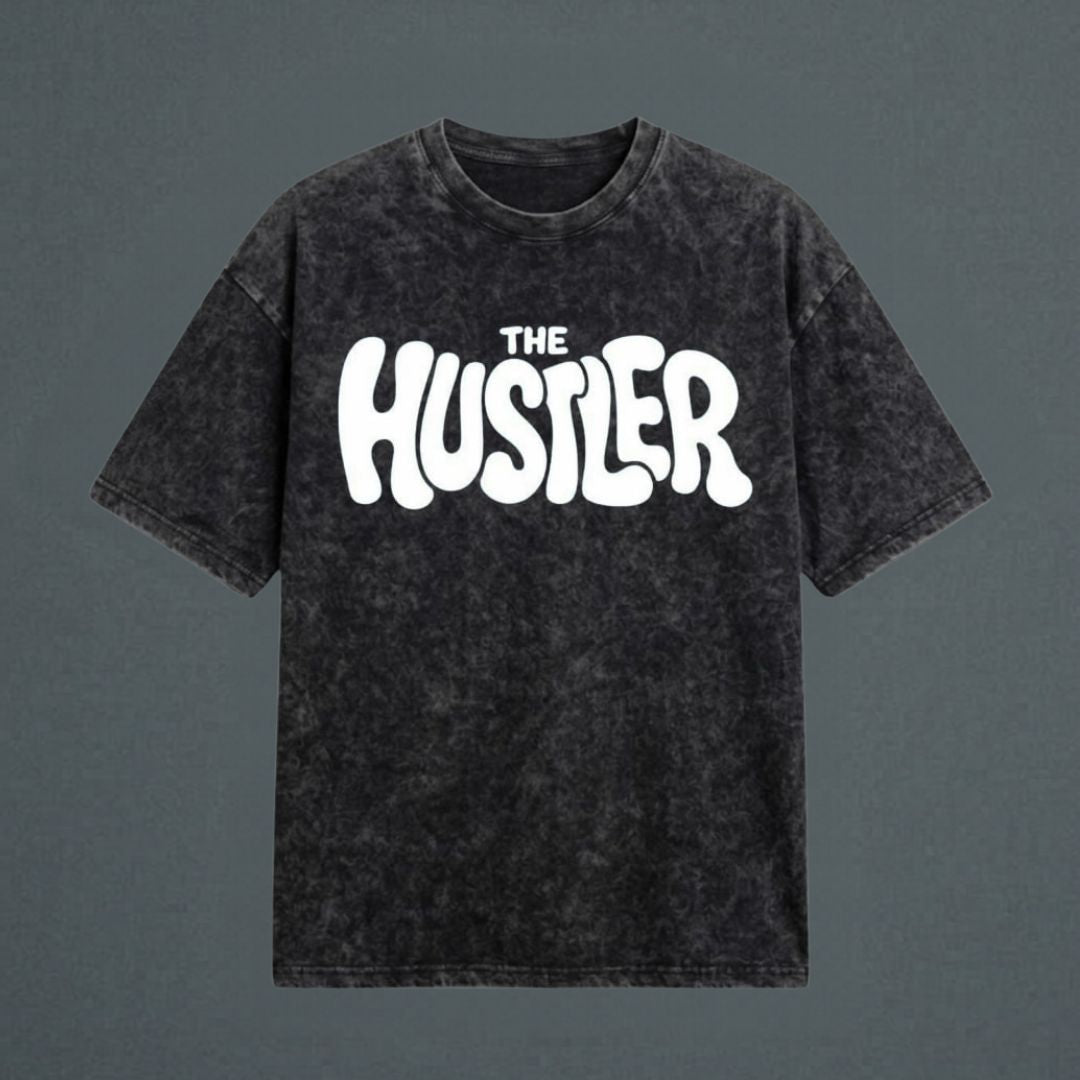 The Hustler Oversized Acid Wash T-Shirt