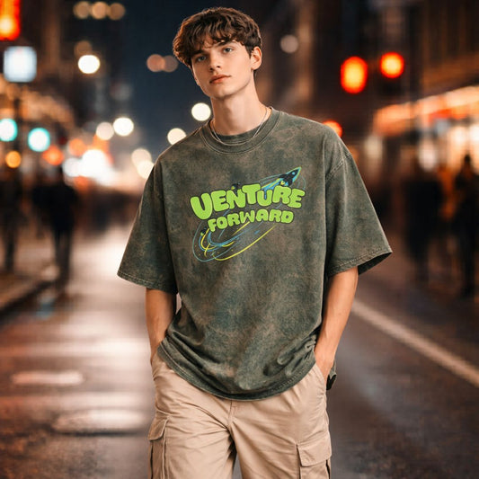 Green Acid Wash Oversized