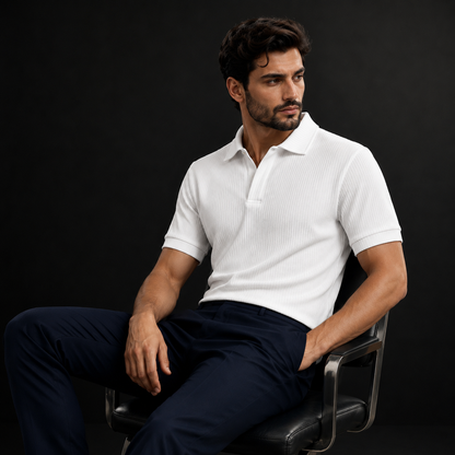 Ivory Textured Polo