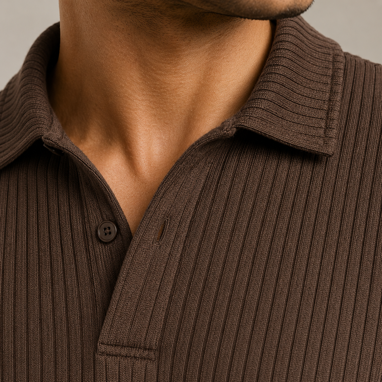Walnut Textured Polo