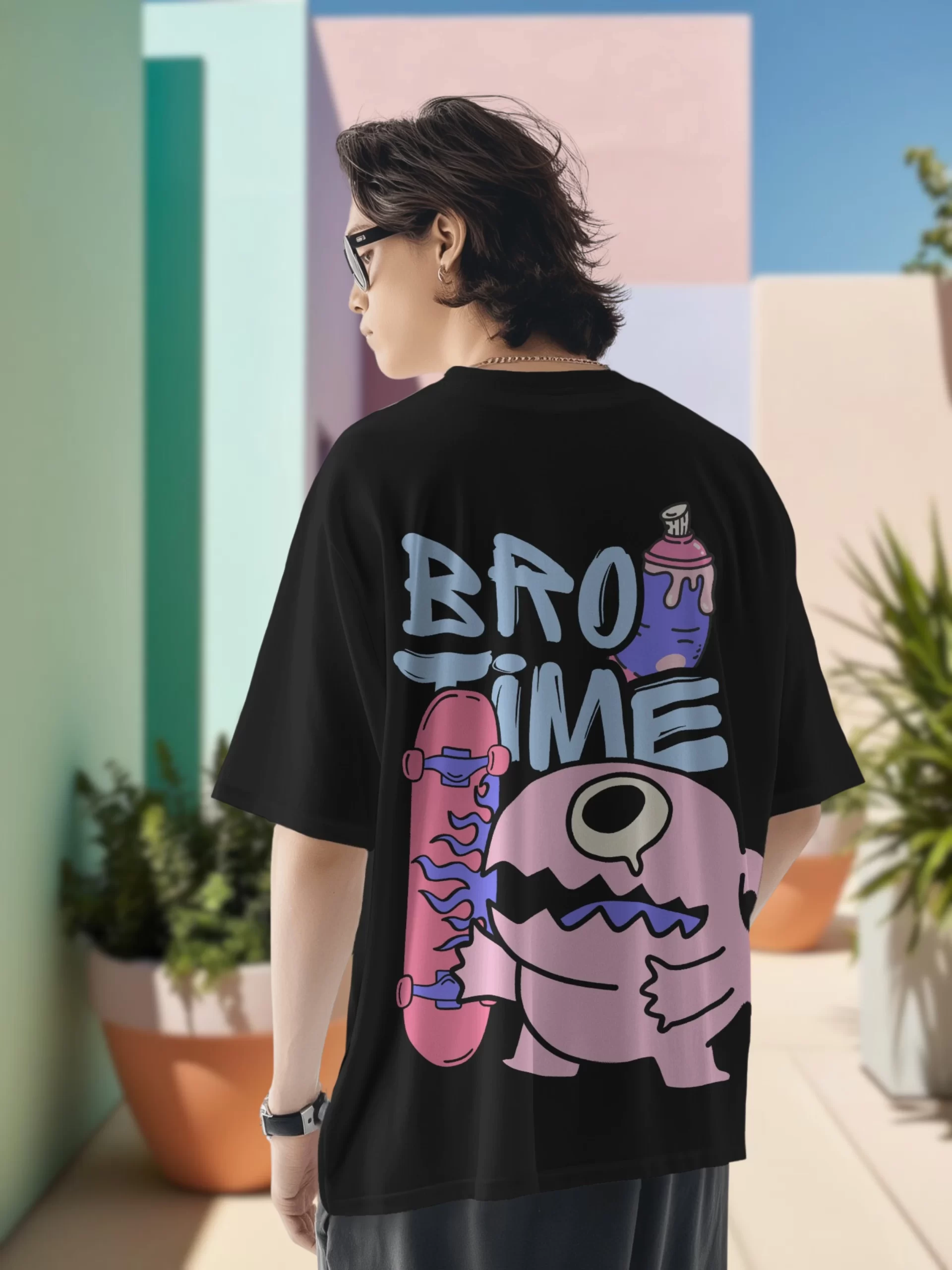 Bro time Men Oversized Casual Wear