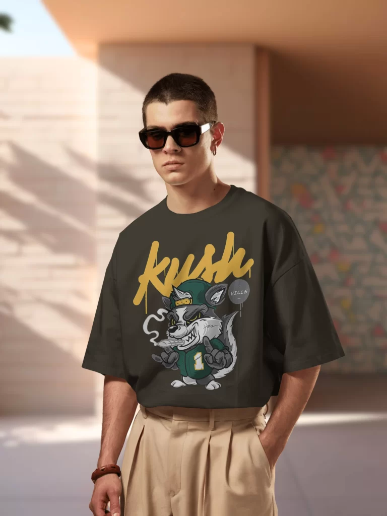 Kush Ville Wolf Oversized T-Shirt
