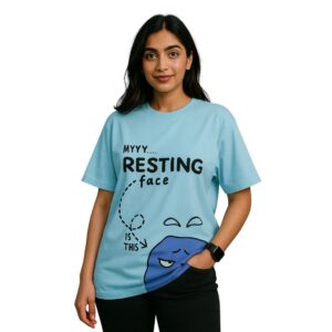 Female Oversized My Resting Face Casual Wear