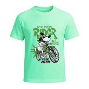 Classic Men's T-shirt – Doggy Rider Cartoon