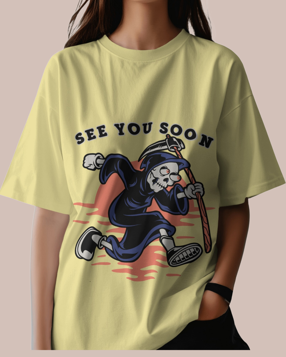Female Oversized See You Soon Casual Wear