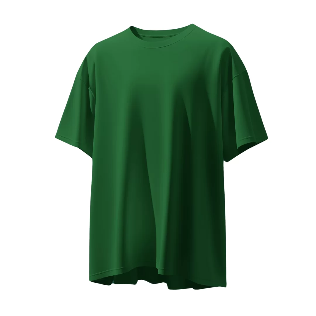 Men’s Solid Bottle Green T-Shirt