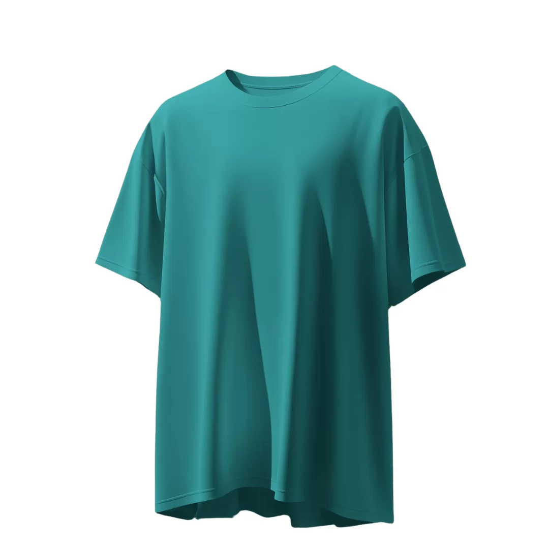 Men’s Solid Teal Blue T-Shirt