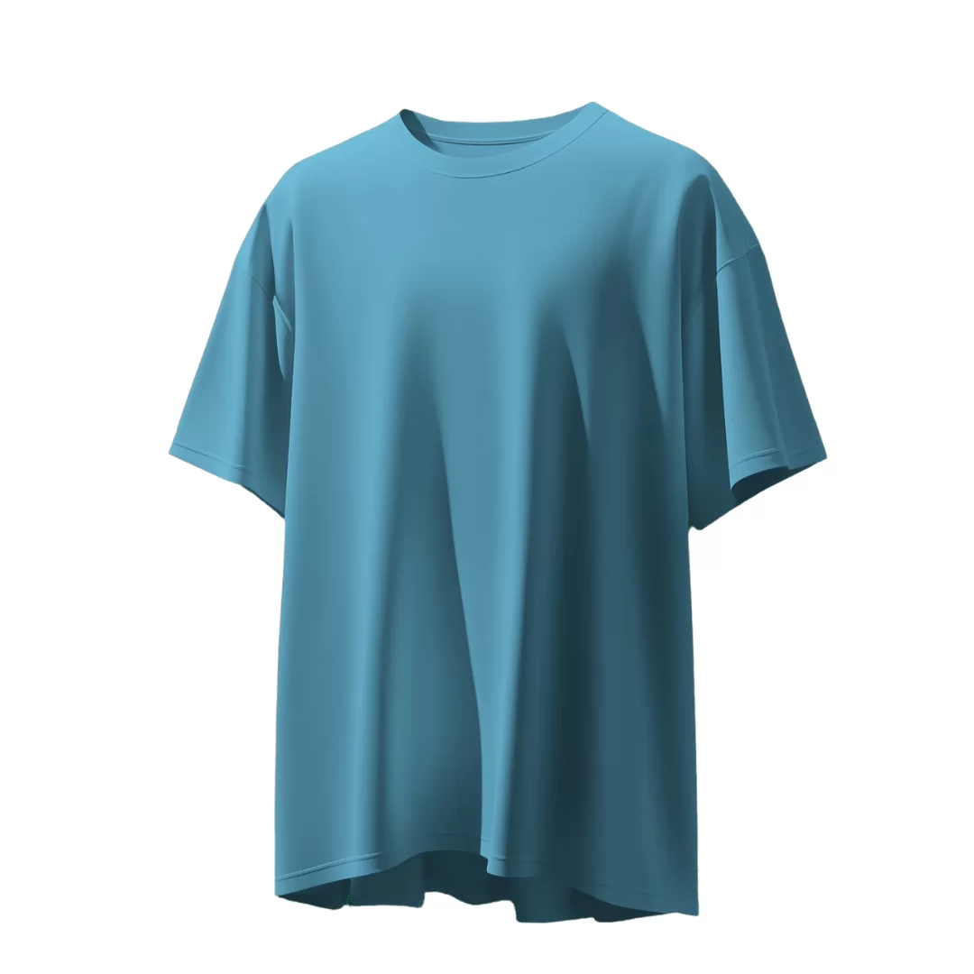 Men’s Solid Sky Blue T-Shirt