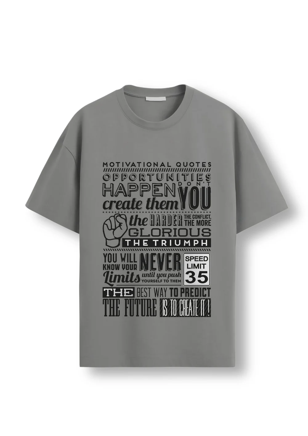 Motivational Unisex oversized t-shirt