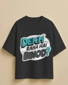 Oversized Panchayat T-Shirt – Dekh Raha Hai Binod?