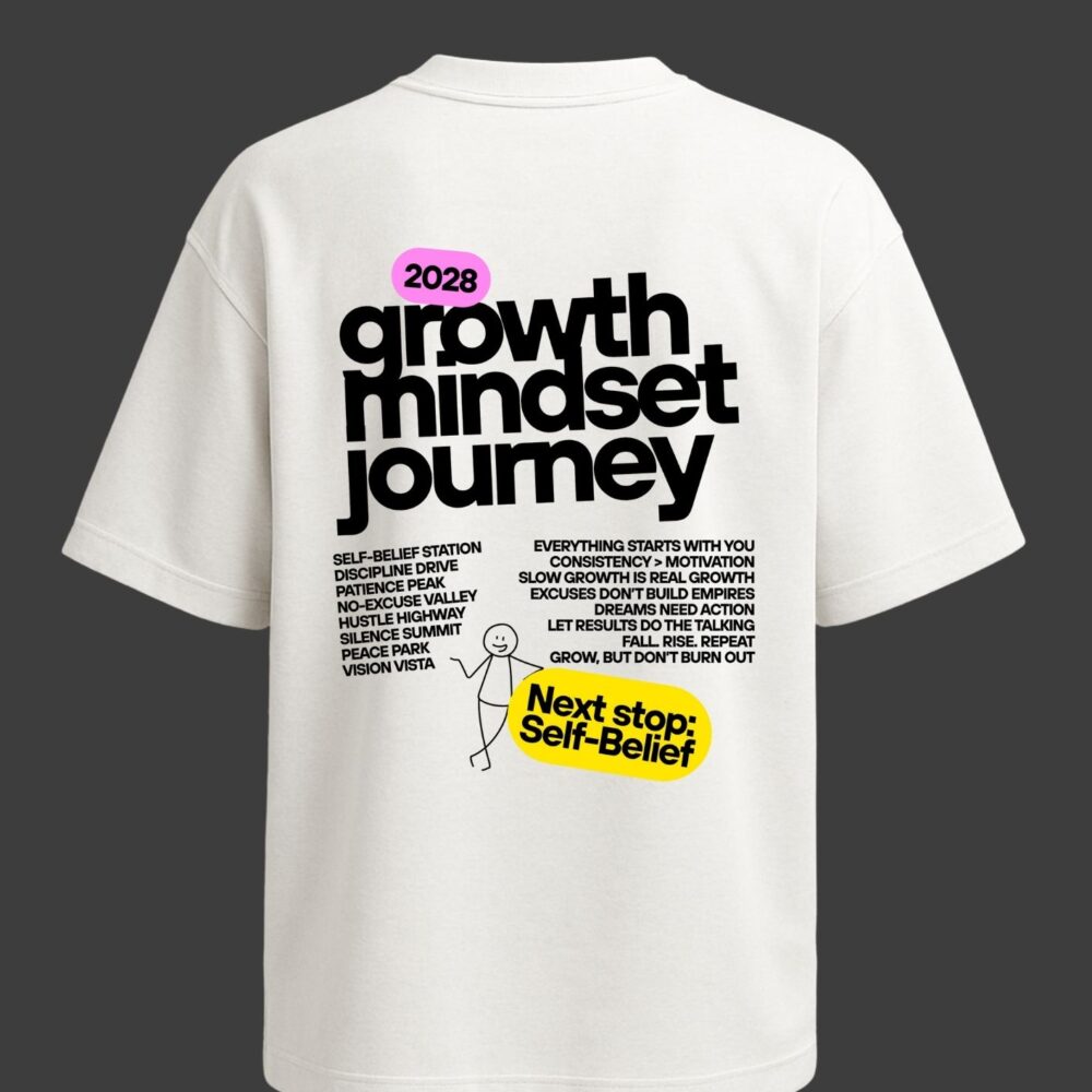 Oversized T-Shirt Growth and Mindset  – Evolve Every Day