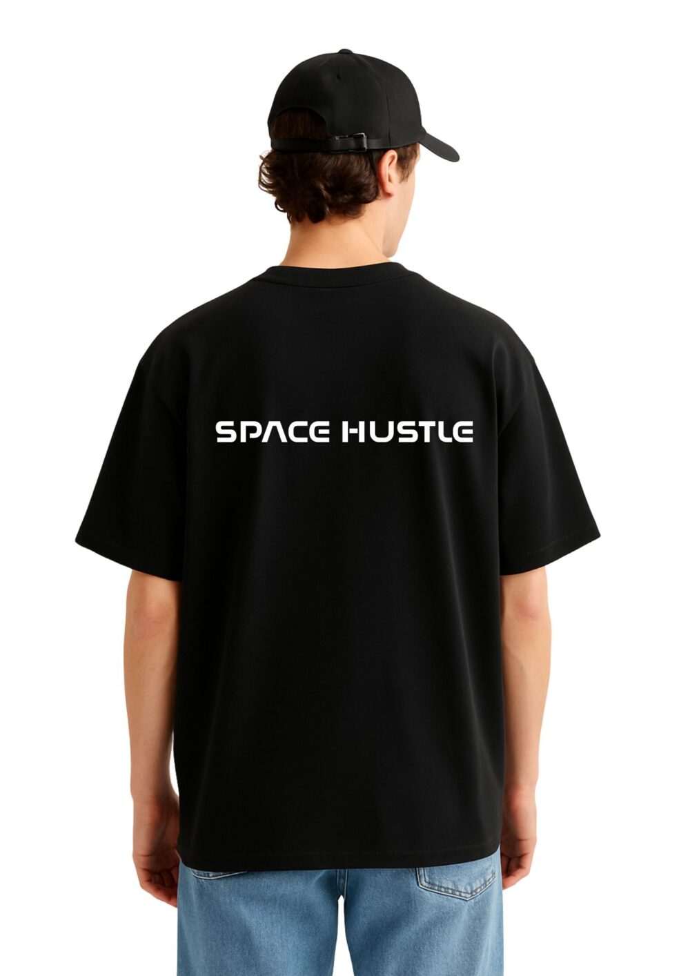Oversized T-Shirt - Space Hustle Front - Image 4