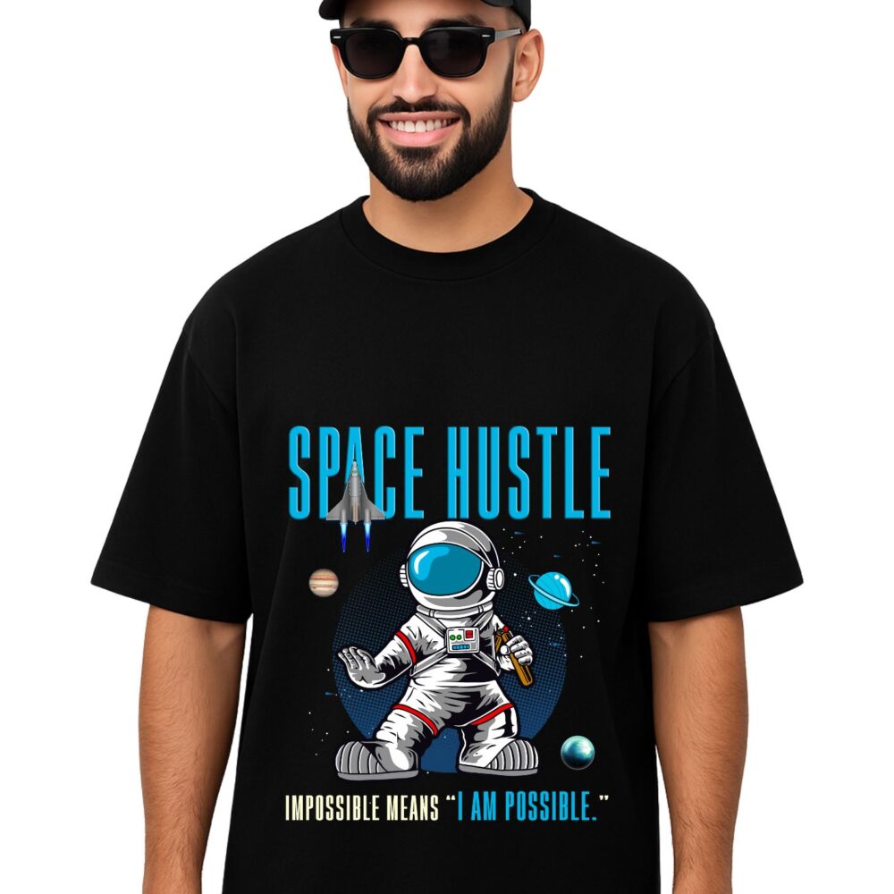 Oversized T-Shirt - Space Hustle Front