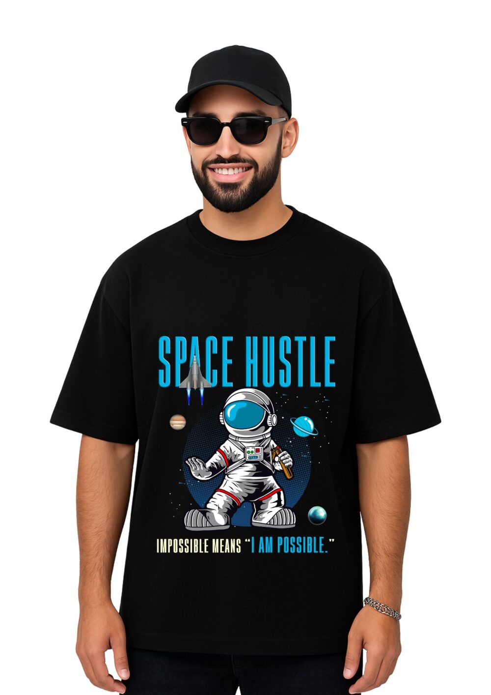 Oversized T-Shirt - Space Hustle Front