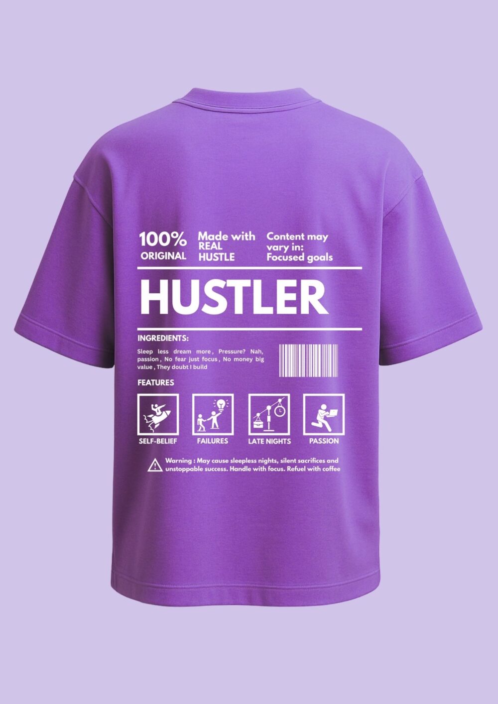 Oversized T-Shirt Hustler – Grind, Glow & Go Beyond - Image 5