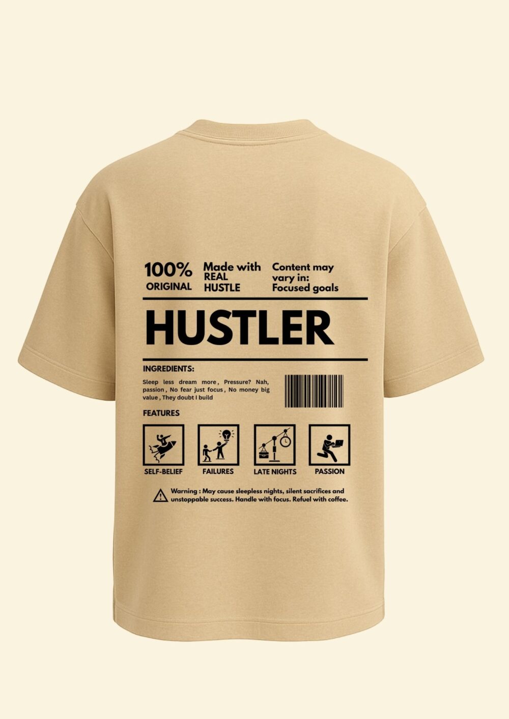 Oversized T-Shirt Hustler – Grind, Glow & Go Beyond - Image 7