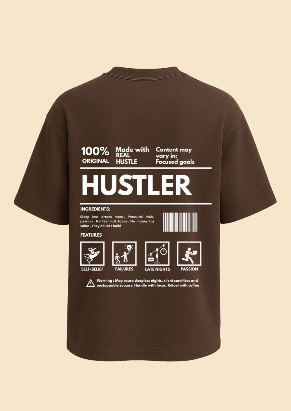 Oversized T-Shirt Hustler – Grind, Glow & Go Beyond - Image 9