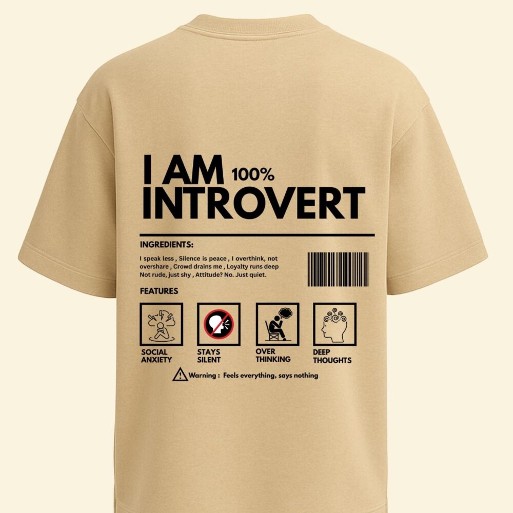 Oversized T-Shirt Introvert  – Silence Speaks Louder