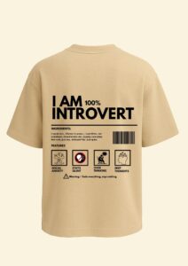 Oversized T-Shirt Introvert  – Silence Speaks Louder