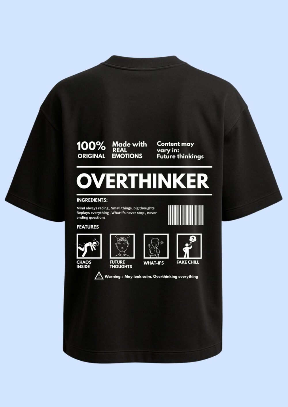 Oversized T-Shirt Overthinking – Embrace the Chaos in Style - Image 4