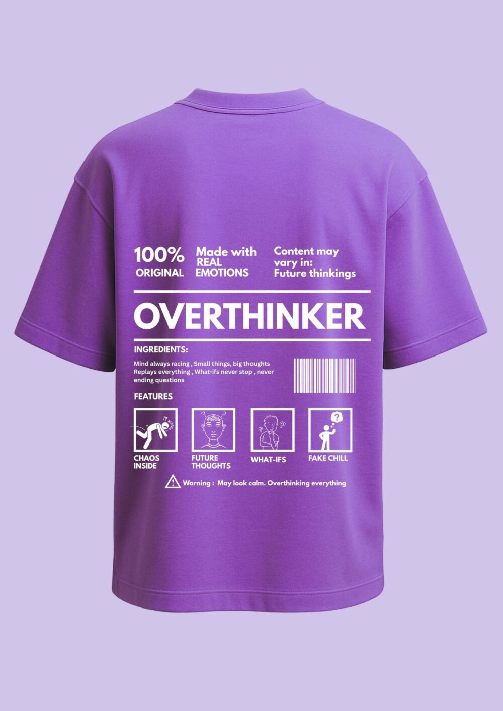 Oversized T-Shirt Overthinking – Embrace the Chaos in Style - Image 6