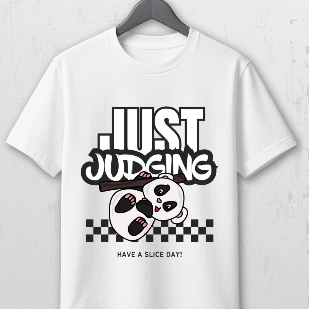 Men's Classic T-Shirt - Just Judging Minimalist Classic Fit Tee for Daily Comfort and Streetwear Style